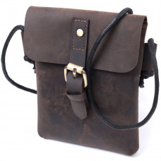 Винтажная сумка через плечо из натуральной кожи Vintage sale_ Коричневый