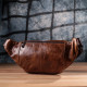 Бананка для мужчин в винтажном стиле из натуральной кожи Vintage sale_ Коричневый