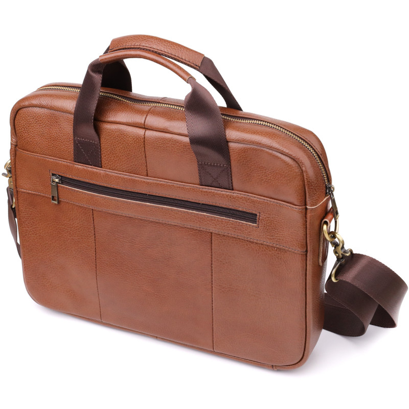 Мужской деловой портфель из натуральной кожи Vintage Коричневый