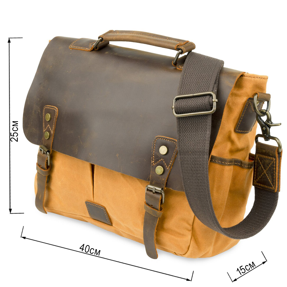 Діловий портфель в поєднанні зі шкірою Vintage Рудий