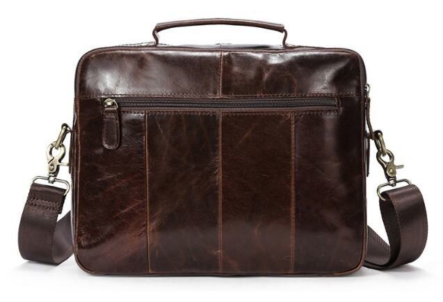 Ділова сумка на плече шкіряна Vintage Коричнева