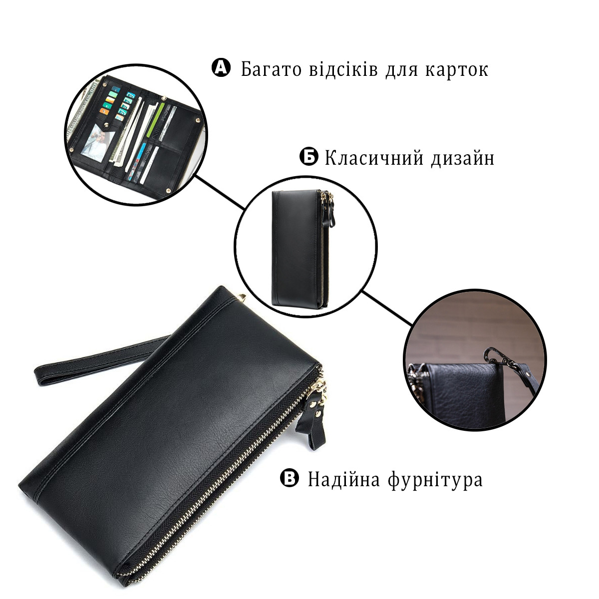 Клатч унісекс Vintage Чорний
