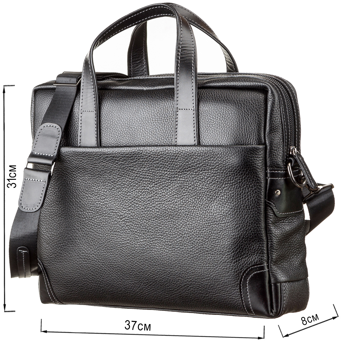 Сумка для ноутбука SHVIGEL шкіряна Чорна