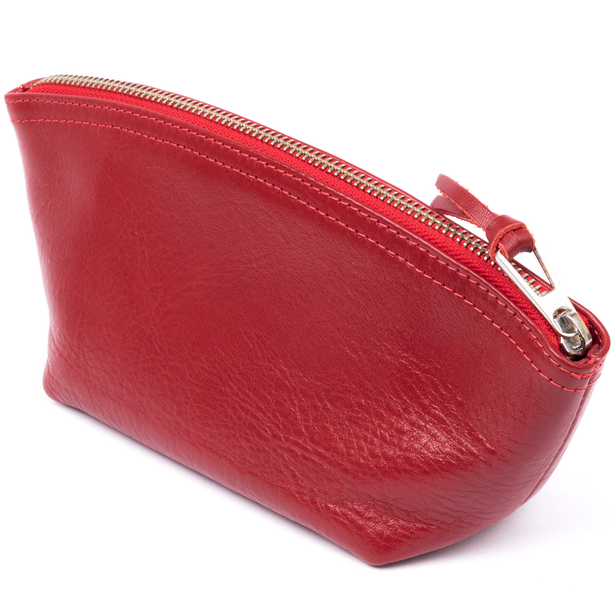 Жіноча косметичка зі шкіри Amelin GRANDE PELLE Червона