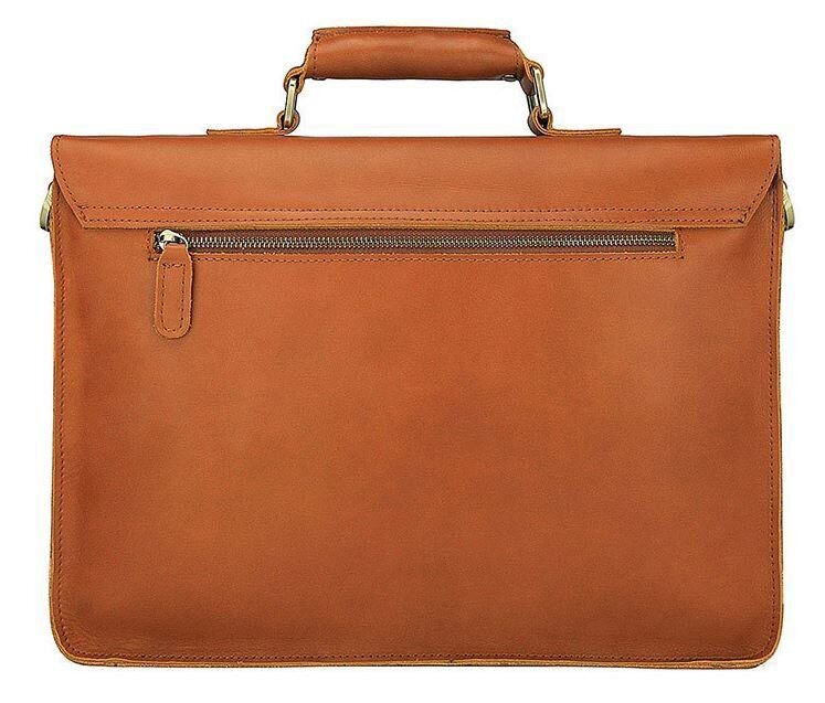 Шкіряний портфель матовий Vintage Рудий
