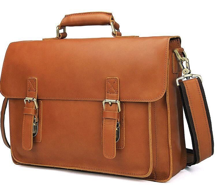 Шкіряний портфель матовий Vintage Рудий