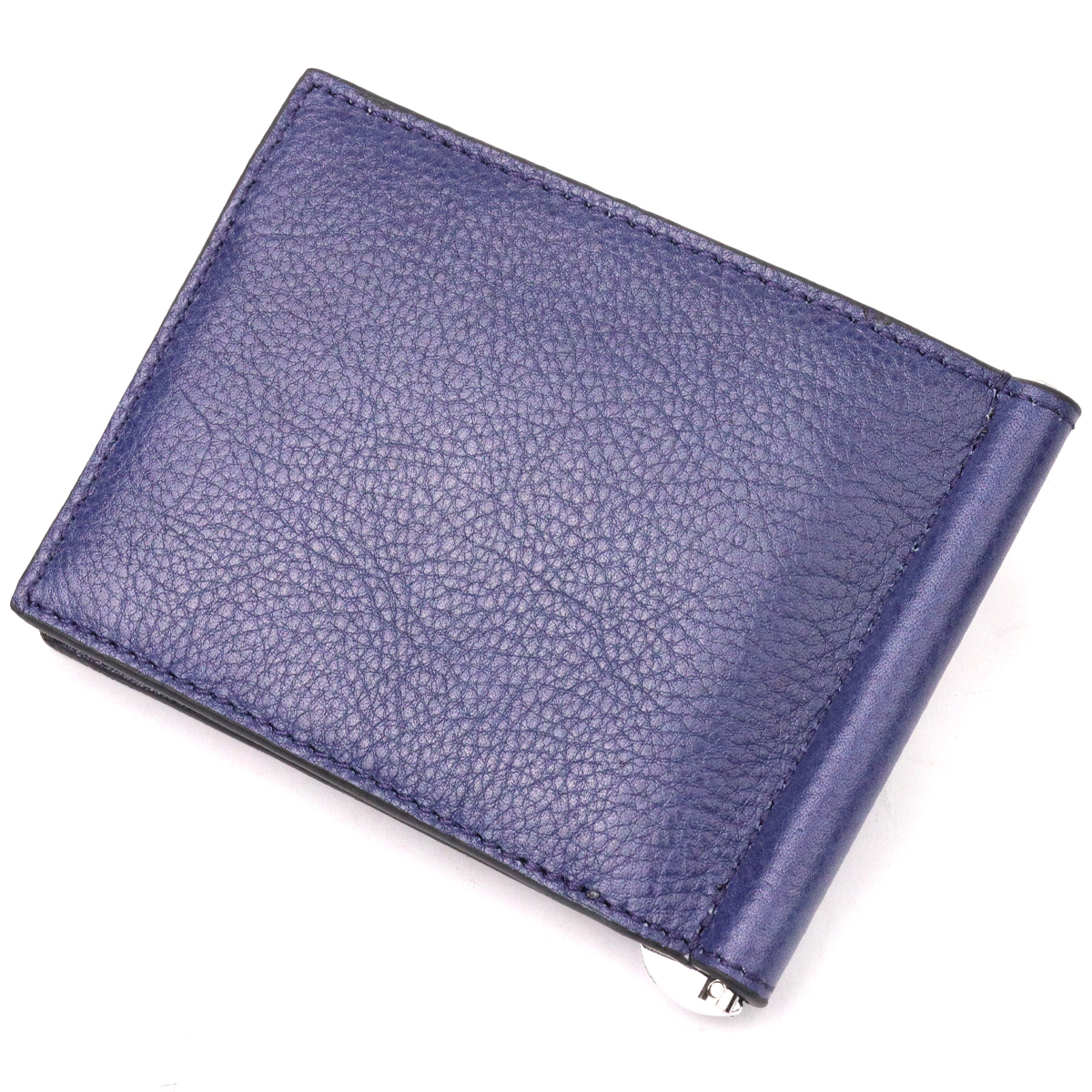 Відмінний чоловічий затискач із зернистої шкіри KARYA Синій