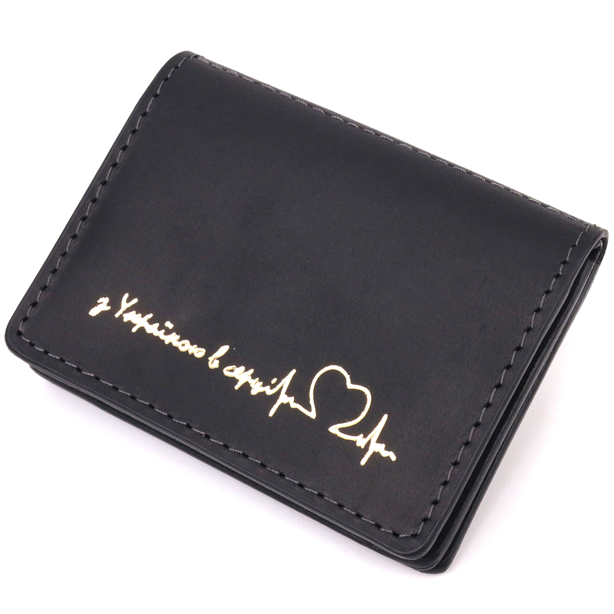 Відмінна обкладинка на автодокументи у вінтажній шкірі Серце GRANDE PELLE Чорна