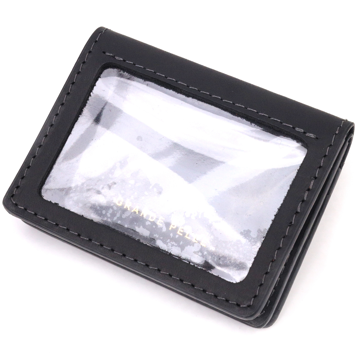 Відмінна обкладинка на автодокументи у вінтажній шкірі Серце GRANDE PELLE Чорна