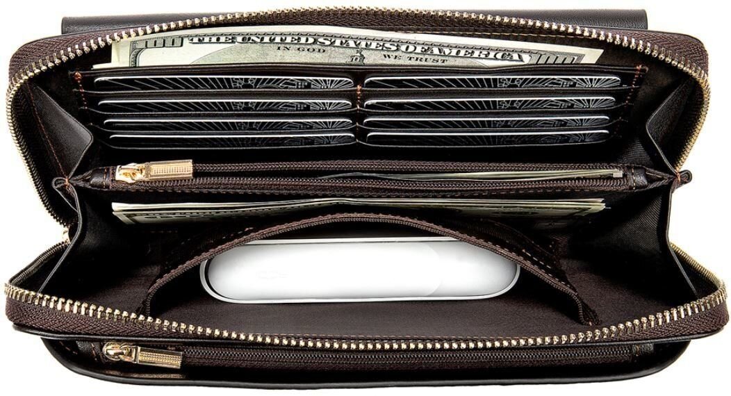 Мужской клатч-барсетка с ремешком на руку Vintage Черный