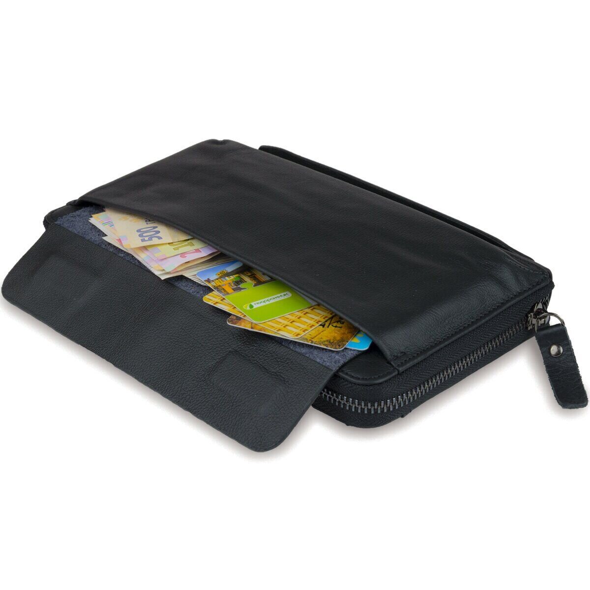 Мужской клатч-барсетка с ремешком на руку Vintage Черный