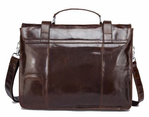 Портфель з гладкої шкіри Vintage Коричневий