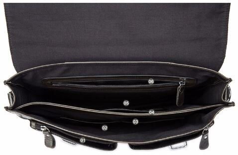 Портфель з гладкої шкіри Vintage Коричневий