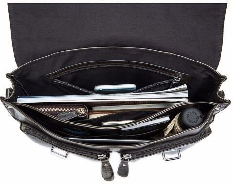 Портфель з гладкої шкіри Vintage Коричневий