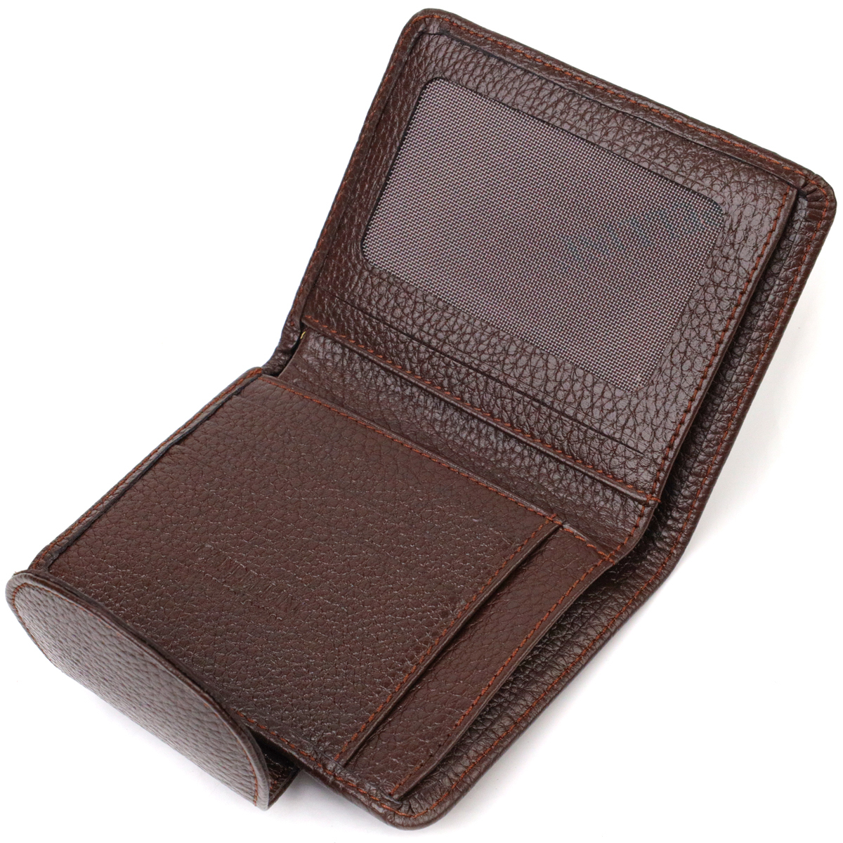 Практичне жіноче портмоне середнього розміру з натуральної шкіри CANPELLINI Коричневе