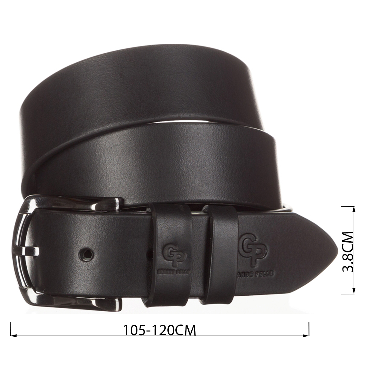 Ремень мужской GRANDE PELLE джинсовый Черный