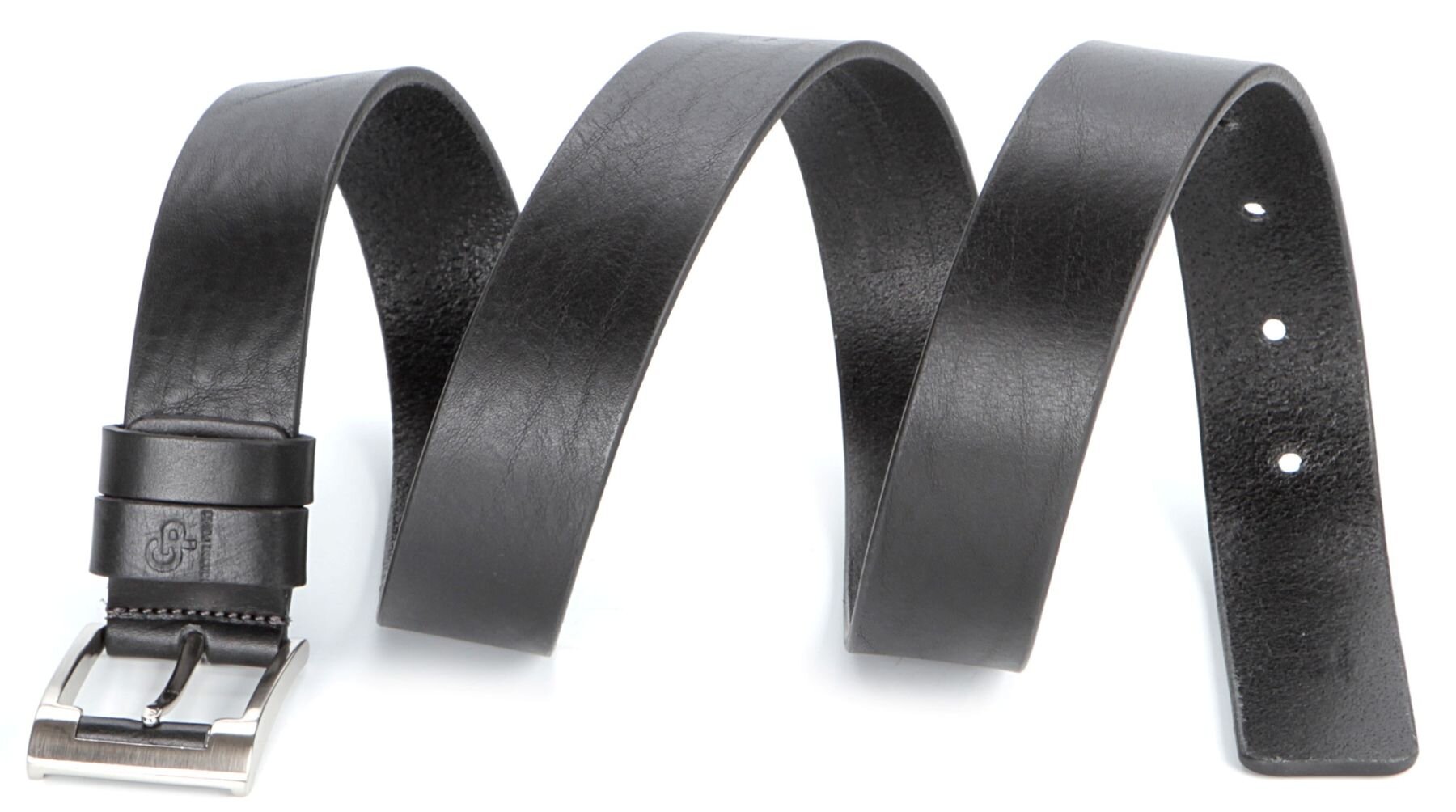 Стильний чоловічий ремінь з натуральної шкіри GRANDE PELLE Чорний