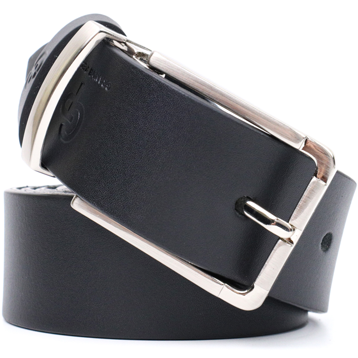 Практичний брючний ремінь для чоловіків з натуральної шкіри GRANDE PELLE Чорний