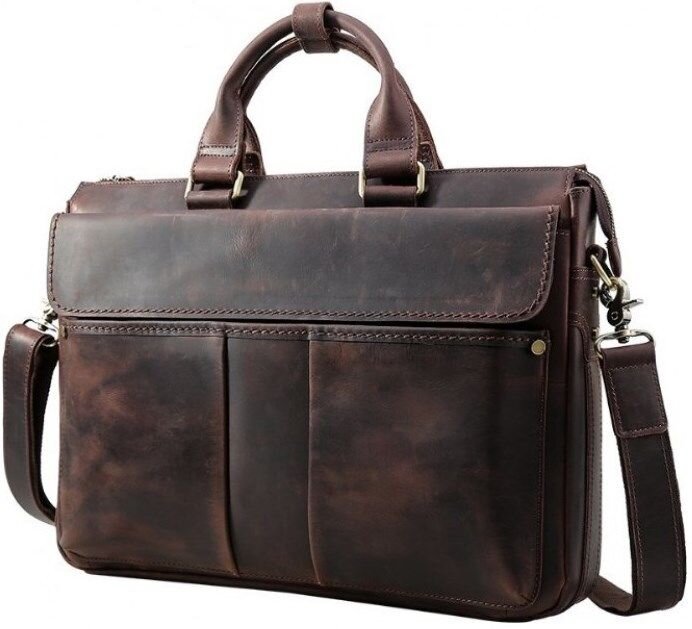 Сумка Vintage з натуральної шкіри Коричнева