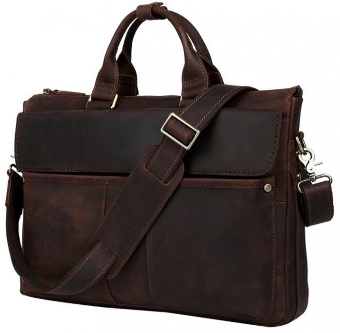 Сумка Vintage з натуральної шкіри Коричнева