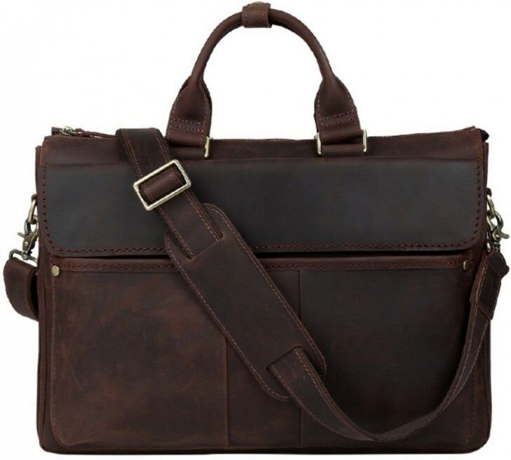 Сумка Vintage з натуральної шкіри Коричнева