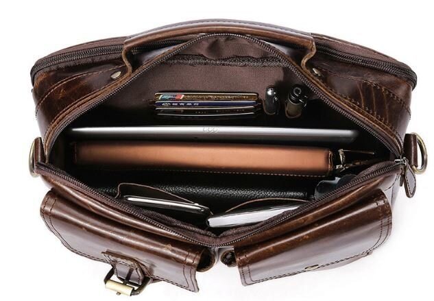 Сумка мужская кожаная Vintage Коричневая
