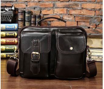 Сумка мужская кожаная Vintage Коричневая