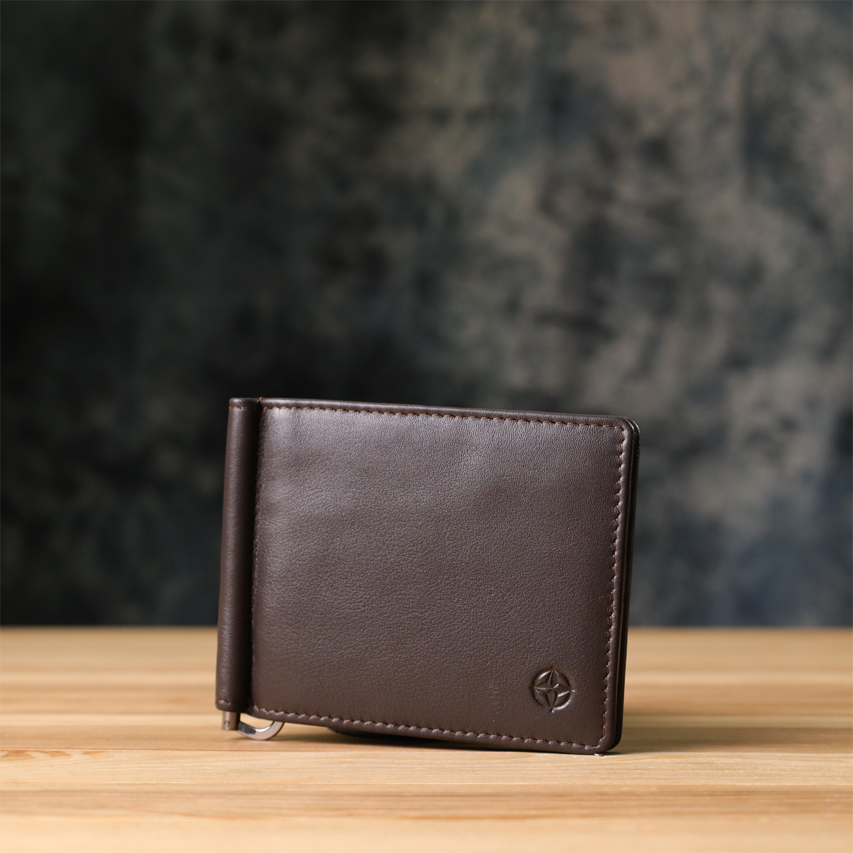 Затискач для грошей з м'якої натуральної шкіри Tony Perotti _ ( moro) Коричневий