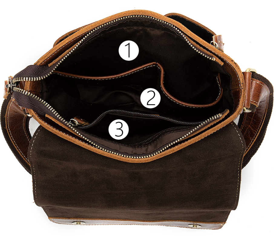 Сумка чоловіча вертикальна шкіряна Vintage Коричнева