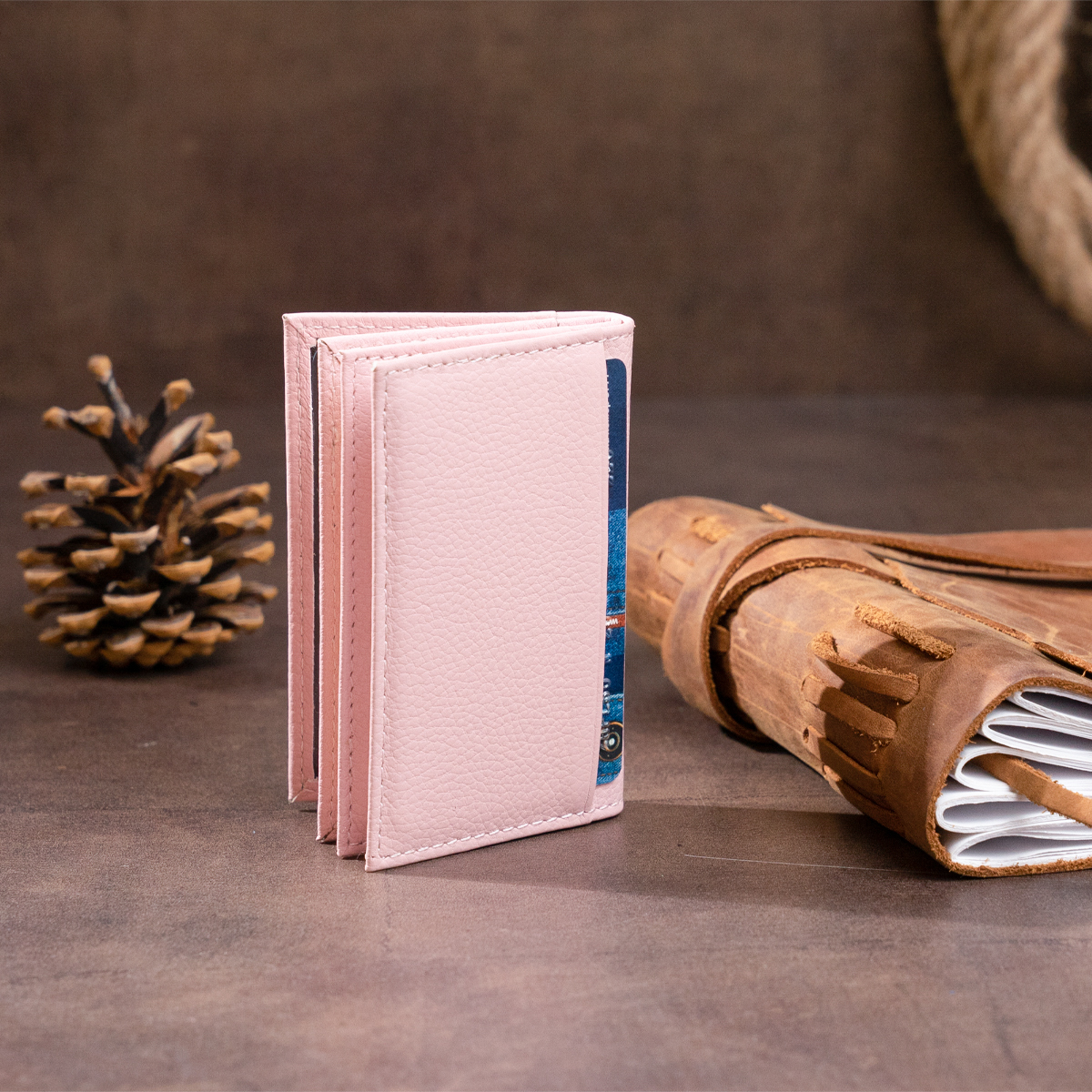 Візитниця-книжка ST Leather Рожева