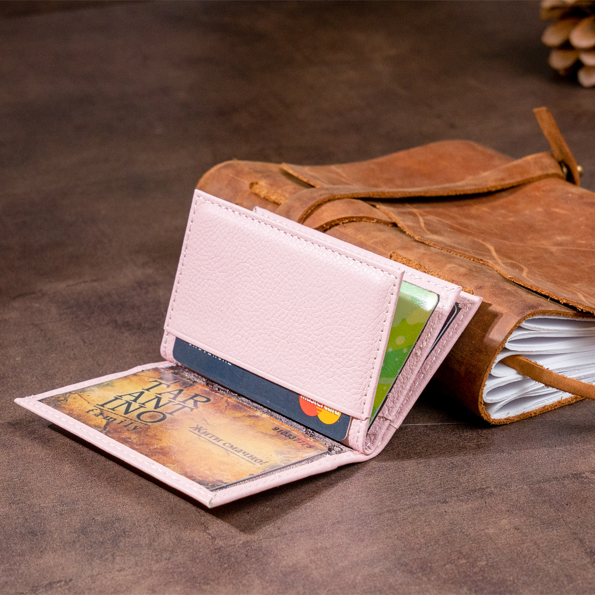 Візитниця-книжка ST Leather Рожева