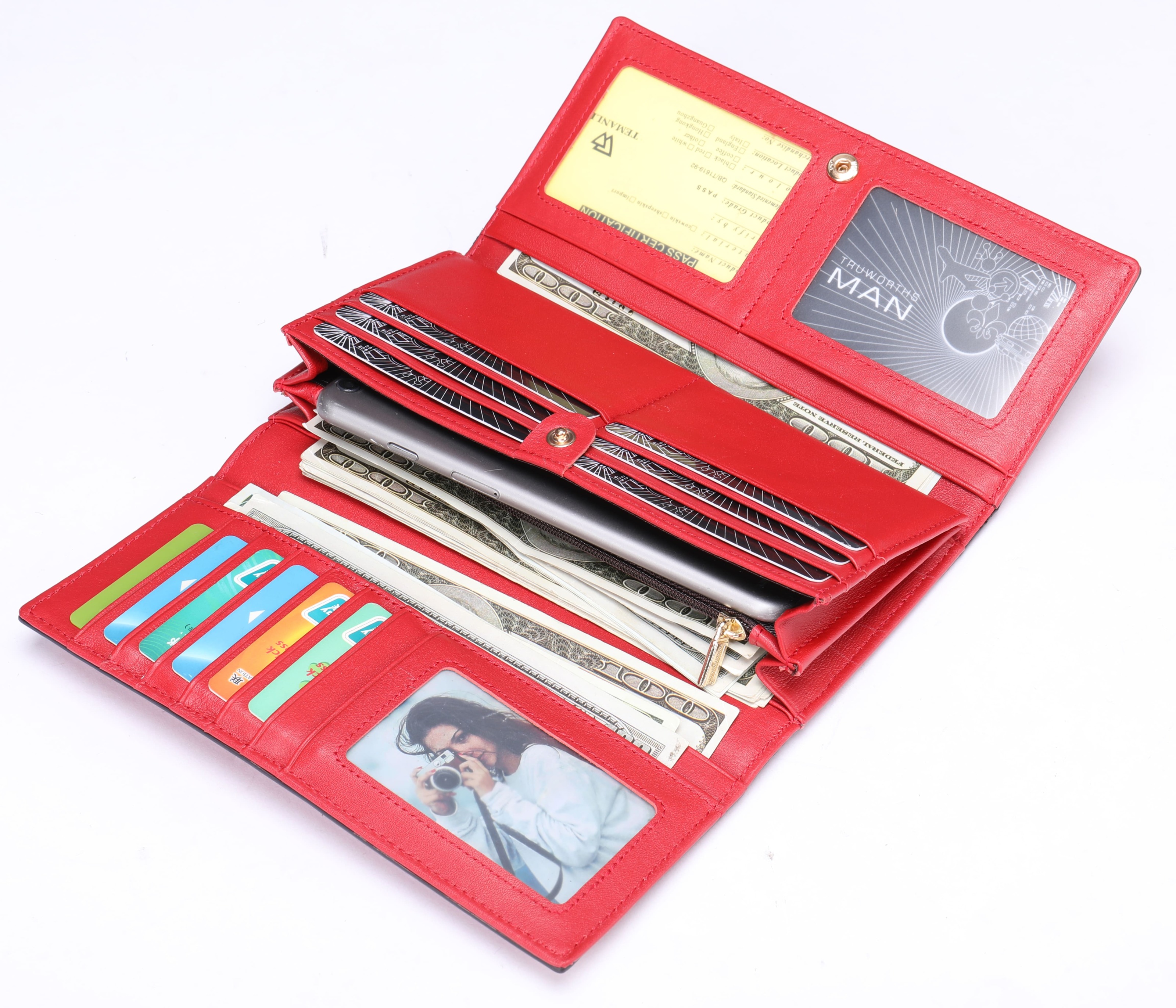 Кошелек женский вертикальный Vintage Красный