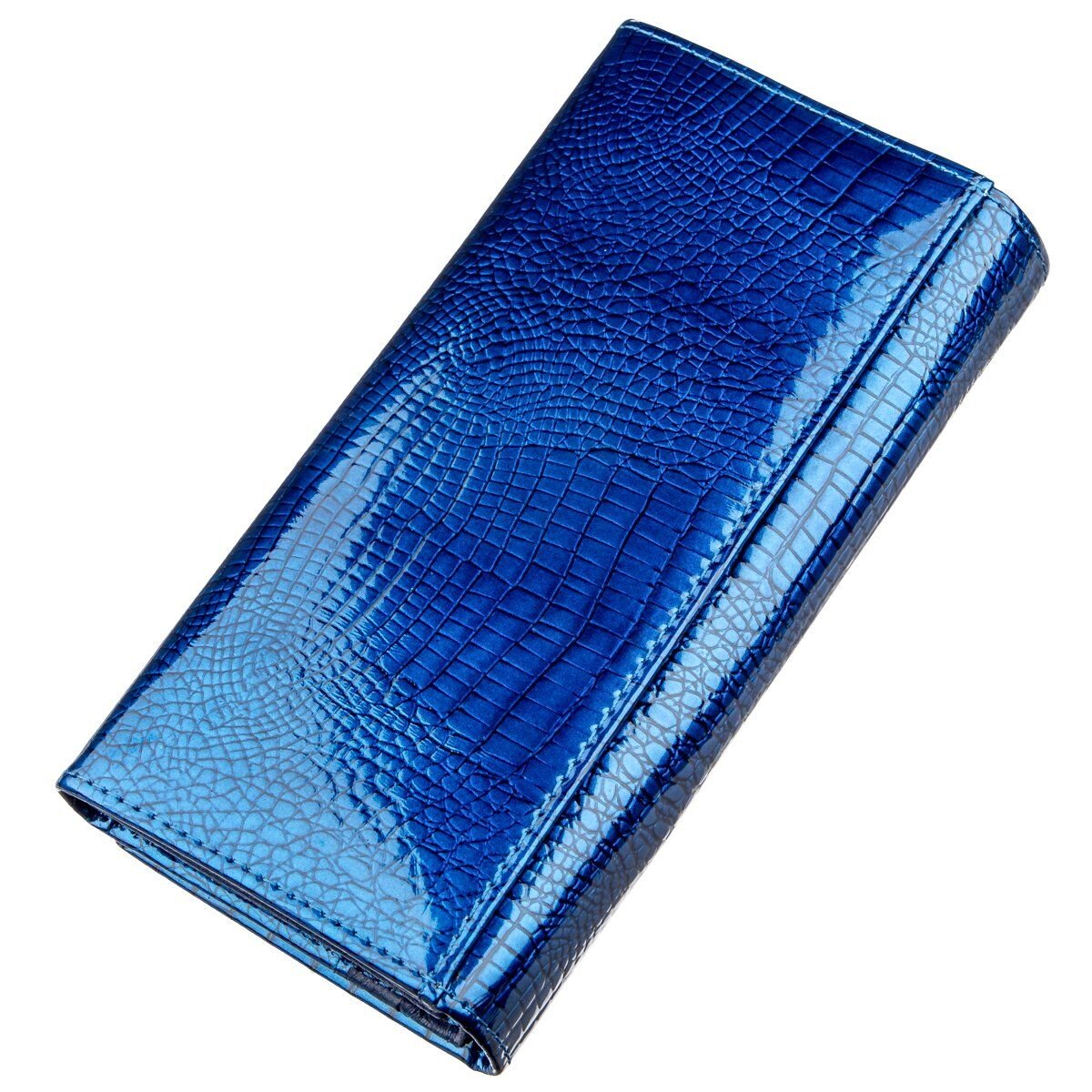 Жіночий лаковий гаманець ST Leather Синій