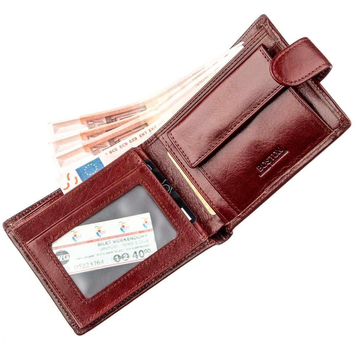 Компактний чоловічий гаманець Boston Коричневий