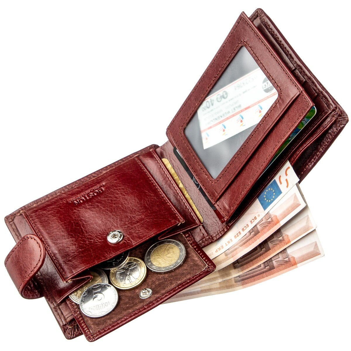 Компактний чоловічий гаманець Boston Коричневий