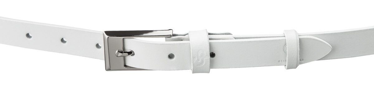 Ремінь тонкий жіночий GRANDE PELLE Білий
