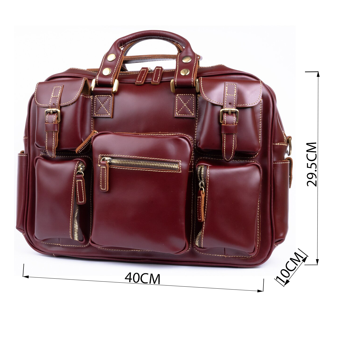 Дорожня сумка-портфель Vintage Бордова