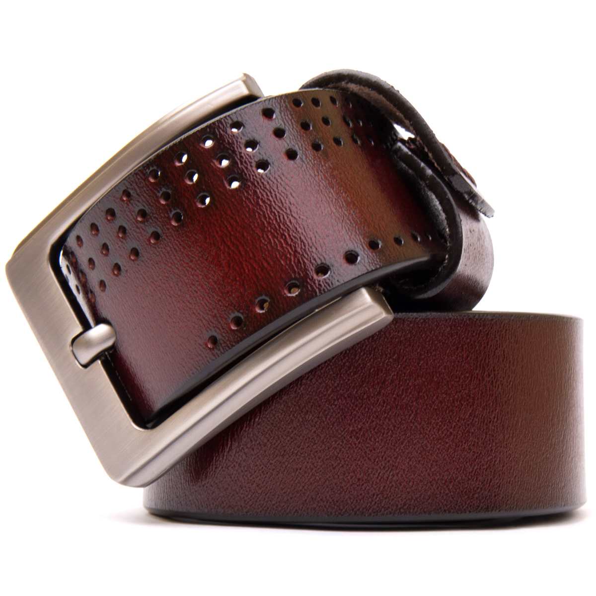 Ремень с дырками мужской Vintage Коричневый