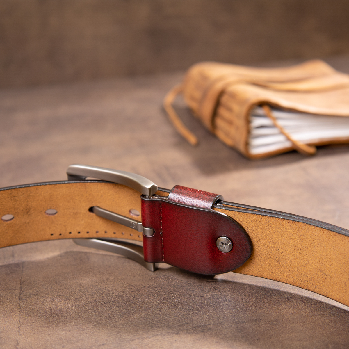 Ремень с дырками мужской Vintage Коричневый