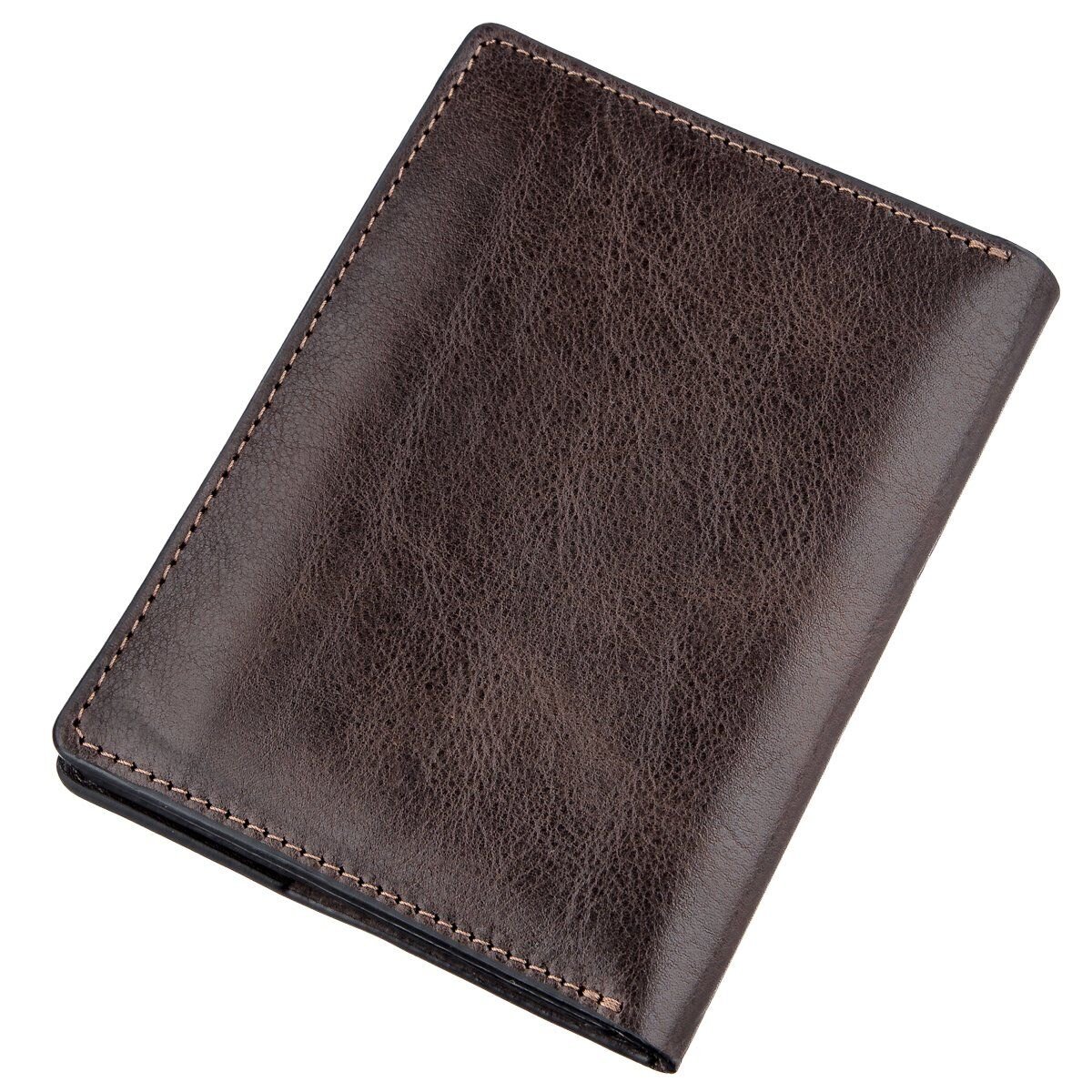 Обложка для автодокументов мягкая кожа GRANDE PELLE Коричневая