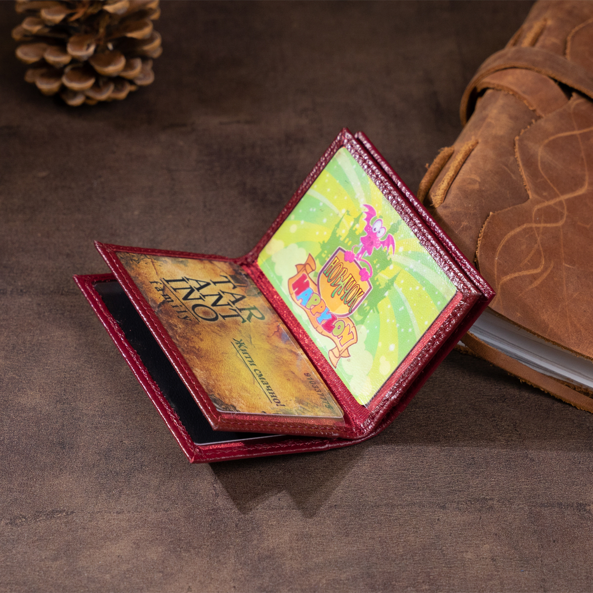 Візитниця-книжка ST Leather Бордова
