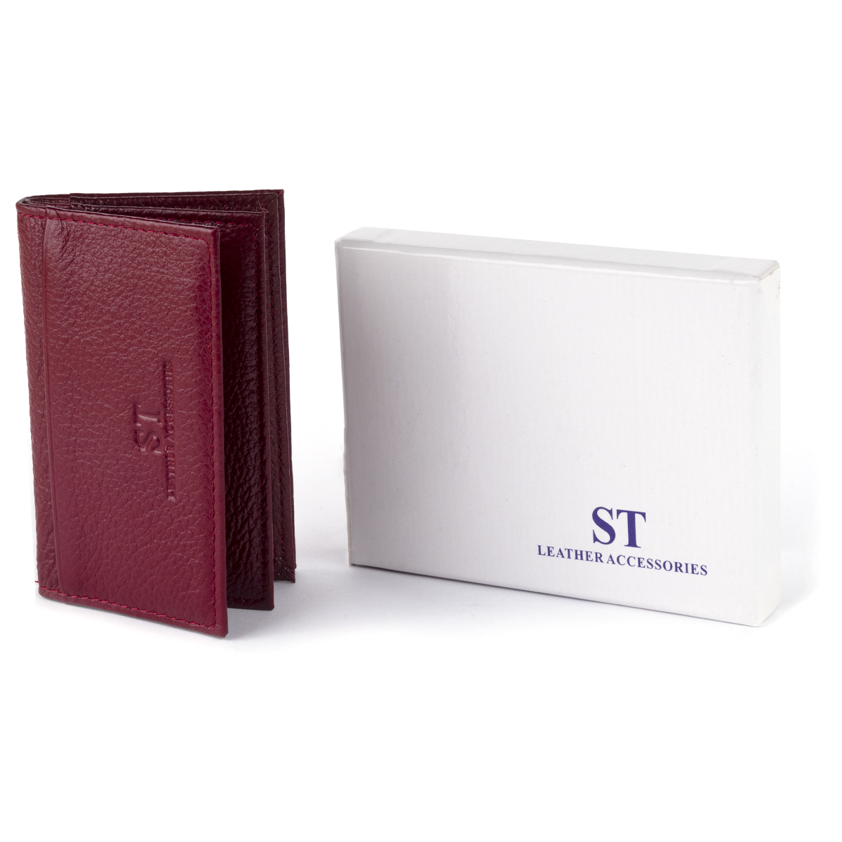 Візитниця-книжка ST Leather Бордова