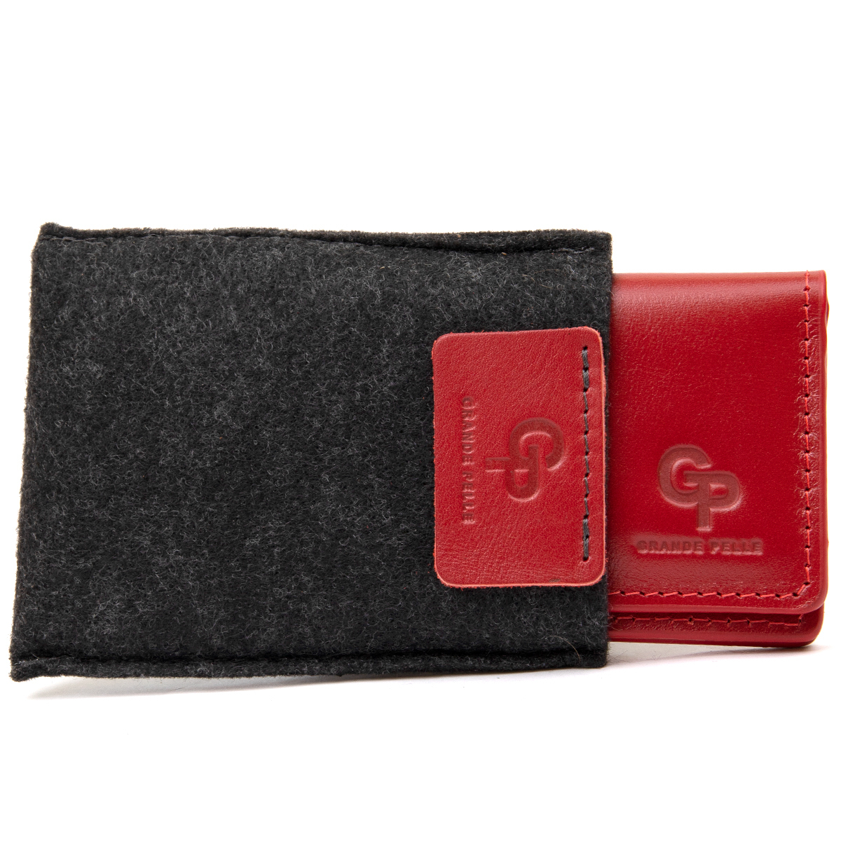 Шкіряна обкладинка для автодокументів GRANDE PELLE Червоний
