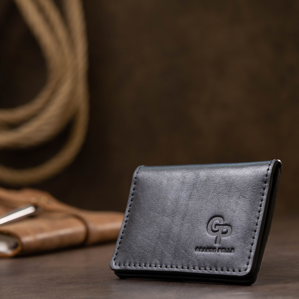 Кожаная обложка для прав GRANDE PELLE Синий