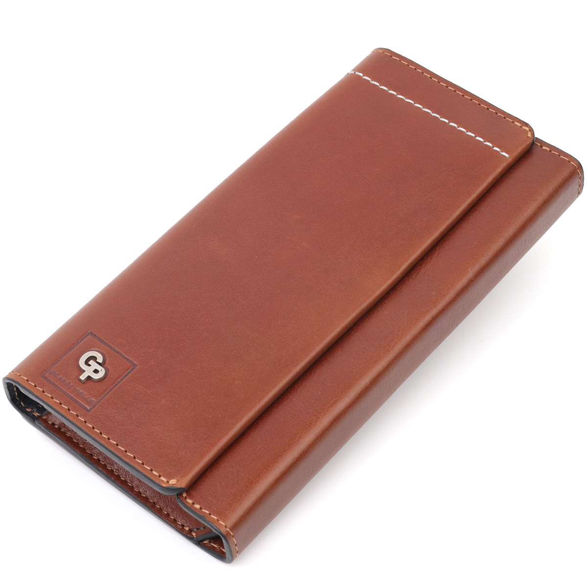 Барсетка із гладкої шкіри Grande Pelle Коричневий