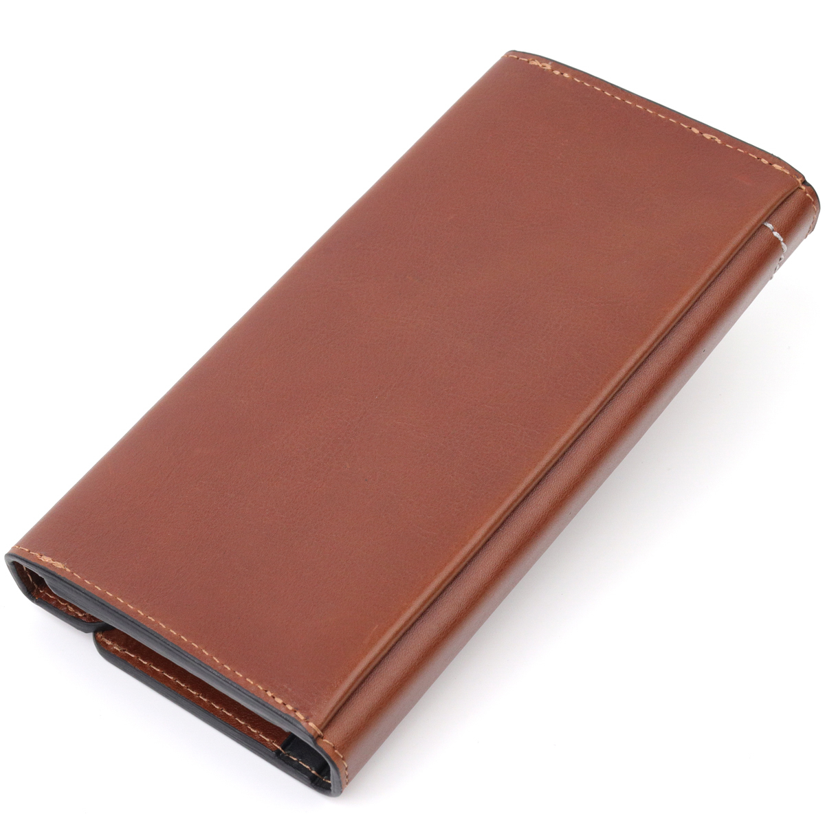 Барсетка із гладкої шкіри Grande Pelle Коричневий