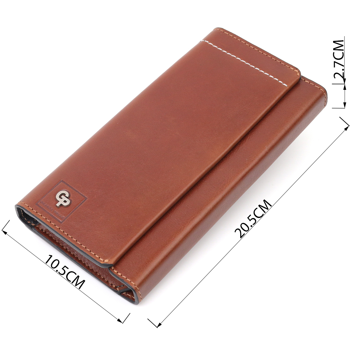 Барсетка із гладкої шкіри Grande Pelle Коричневий