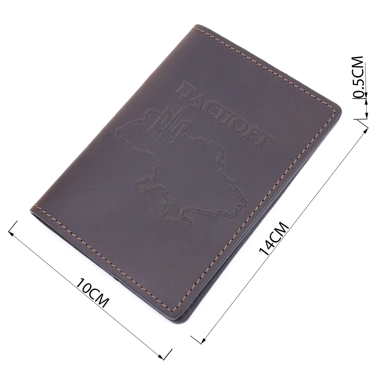 Надійна обкладинка на паспорт у вінтажній шкірі Карта GRANDE PELLE Коричнева