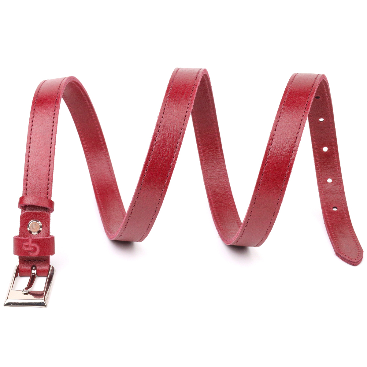 Неповторний жіночий ремінь із натуральної шкіри Grande Pelle Бордовий