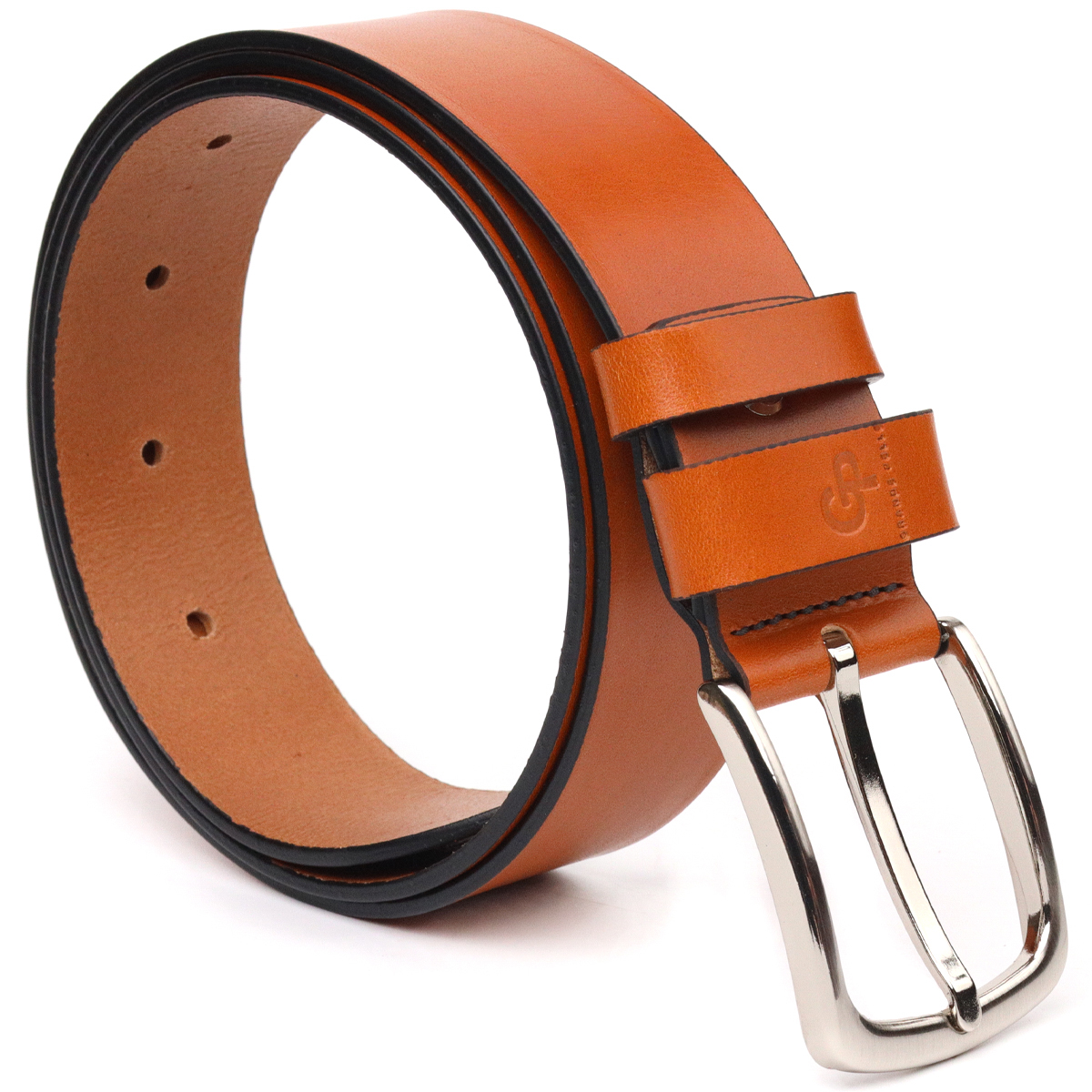 Люксовий ремінь для чоловіків з натуральної шкіри Grande Pelle Рудий